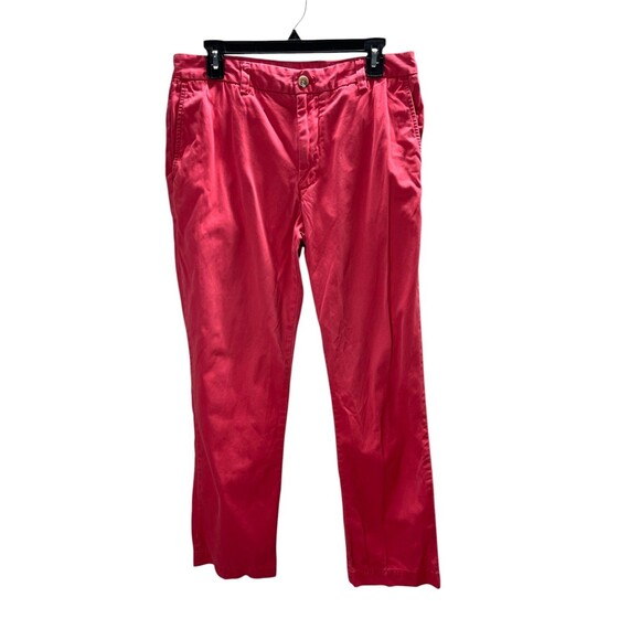 Vineyard Vines Pants Women's Size 33 x 30 Red Straight Leg 100% Cotton - Picture 1 of 5